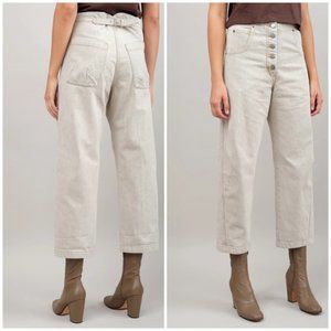 Rachel Comey Elkin High Waisted Button Fly Wide Leg Pants